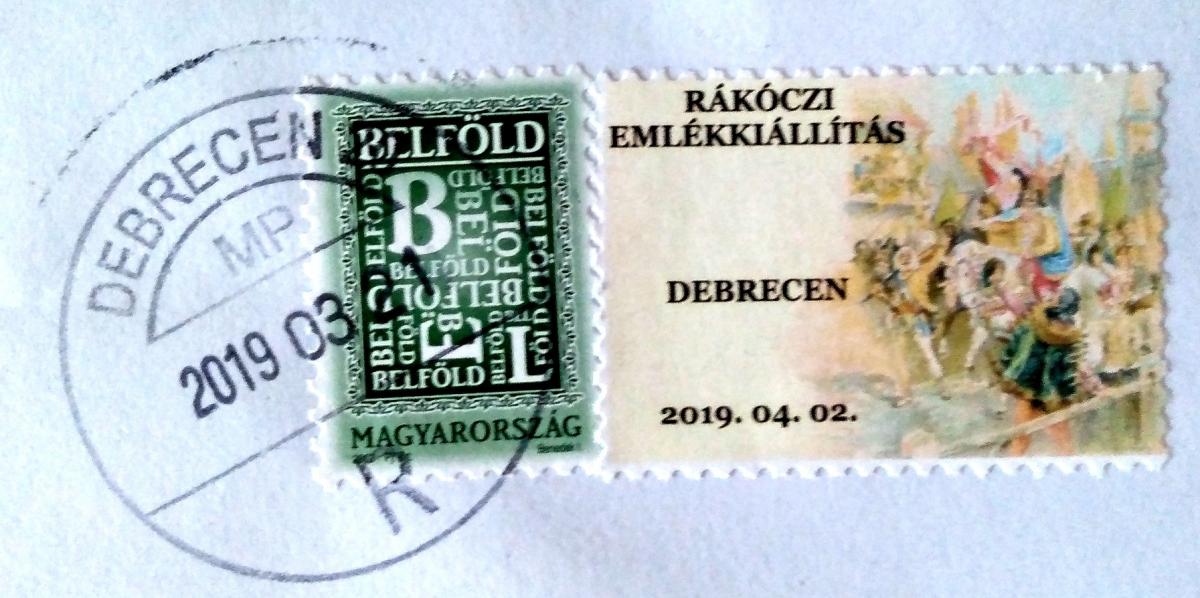 A bélyegkör kiállításra készített megszemélyesített bélyege